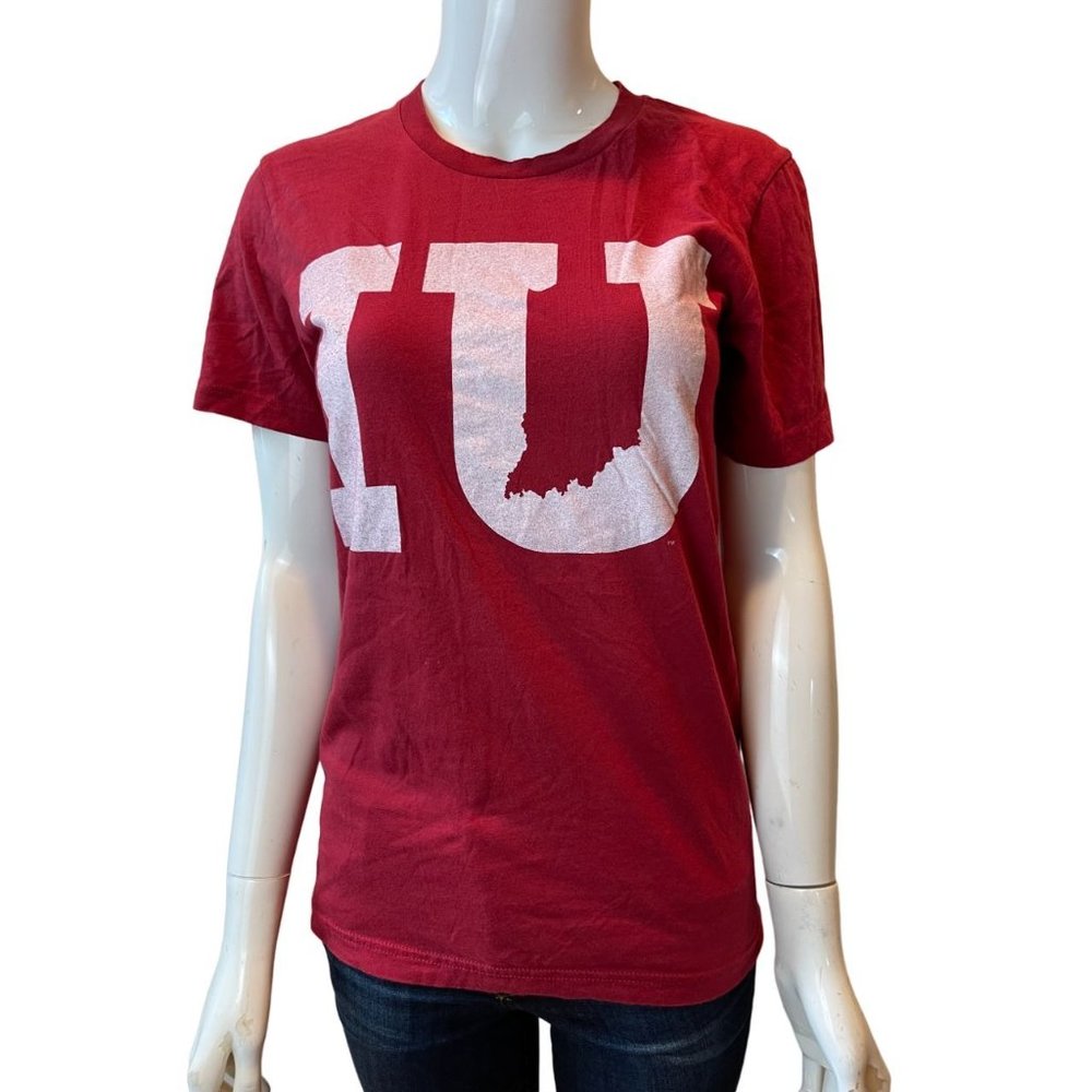 The Shop Womens Crew Neck T Shirt 100% Cotton Shorts Sleeve Graphic Print Red S